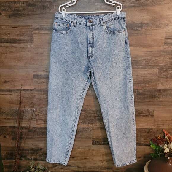 Vtg Levi's Jeans 550 Acid Wash Mens 40x32 Measures 38x32 USA 80's Relaxed - Picture 2 of 10